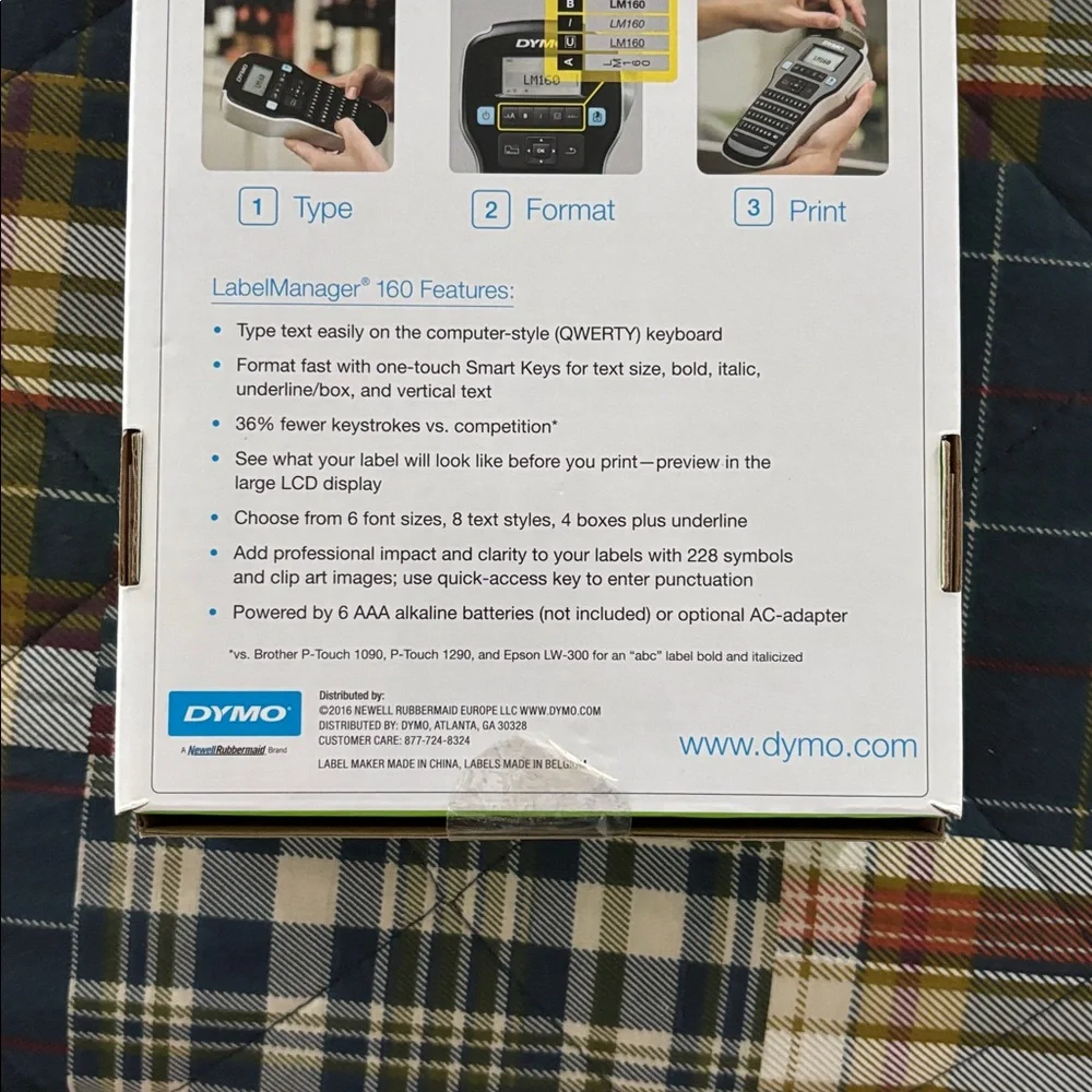 Dymo LabelManager 160 Handheld Label Maker - Black - Picture 2 of 7